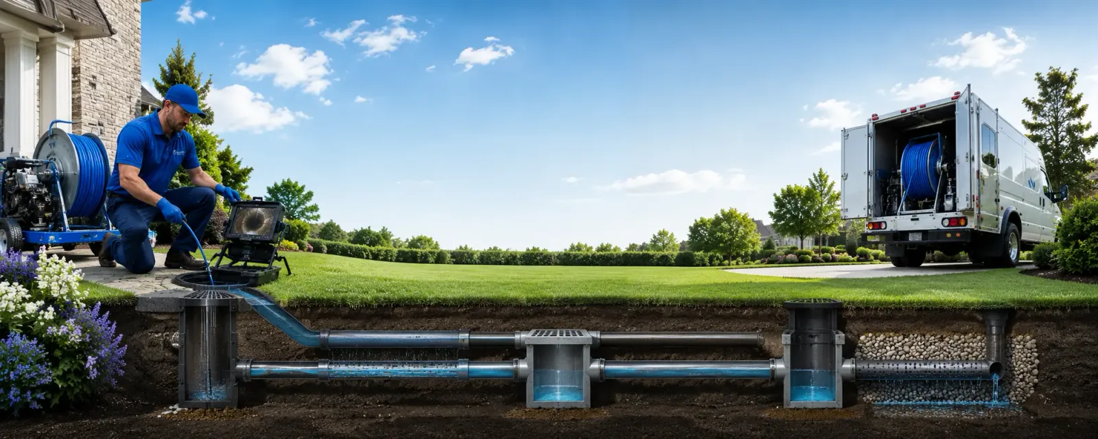Outdoor drain cleaning information for Stonewall, TX